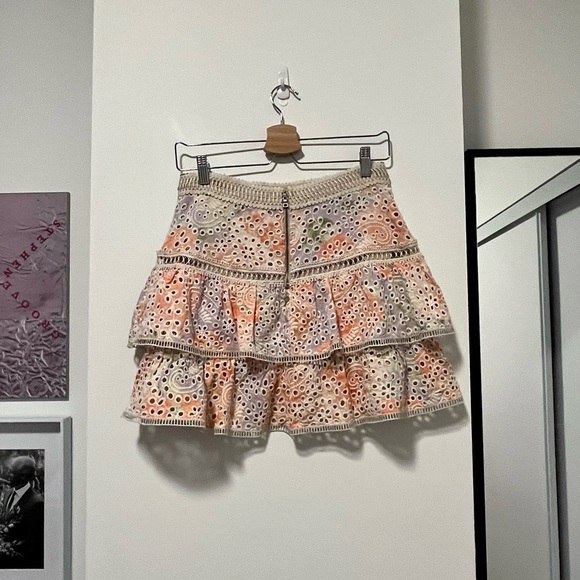 Alice and Olivia Kirsten Embroidered Eyelet Skirt - Picture 8 of 11